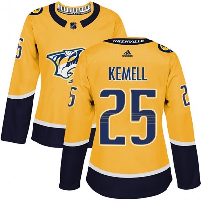 Women's Authentic Nashville Predators Joakim Kemell Adidas Home Jersey - Gold
