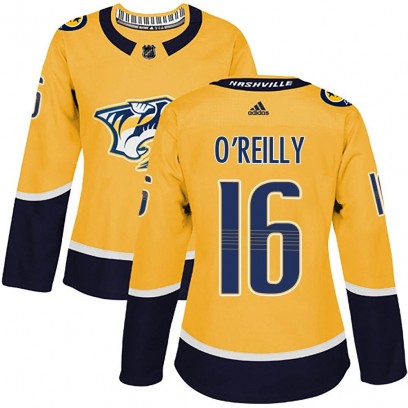 Women's Authentic Nashville Predators Cal O'Reilly Adidas Home Jersey - Gold
