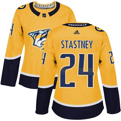 Women's Authentic Nashville Predators Spencer Stastney Adidas Home Jersey - Gold