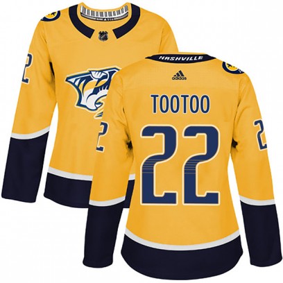 Women's Authentic Nashville Predators Jordin Tootoo Adidas Home Jersey - Gold