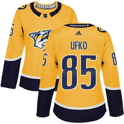 Women's Authentic Nashville Predators Ryan Ufko Adidas Home Jersey - Gold