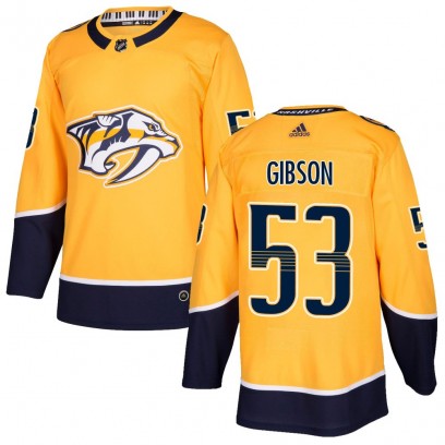 Youth Authentic Nashville Predators Andrew Gibson Adidas Home Jersey - Gold