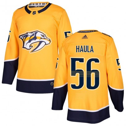 Youth Authentic Nashville Predators Erik Haula Adidas Home Jersey - Gold