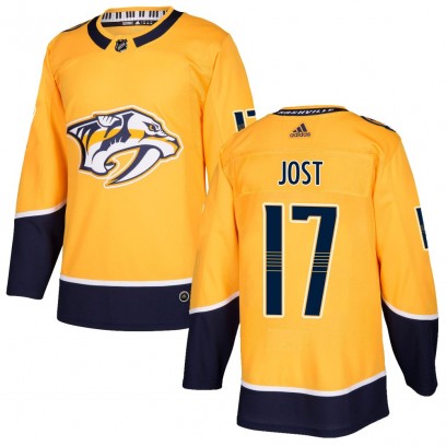 Youth Authentic Nashville Predators Tyson Jost Adidas Home Jersey - Gold