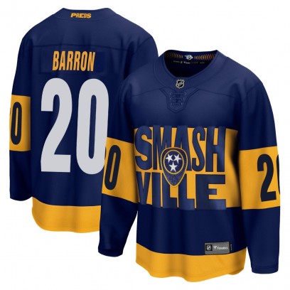 Youth Breakaway Nashville Predators Justin Barron Fanatics Branded 2022 Stadium Series Jersey - Navy