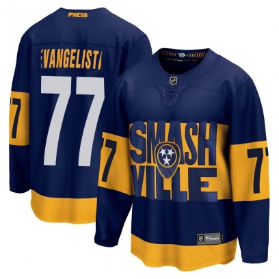 Youth Breakaway Nashville Predators Luke Evangelista Fanatics Branded 2022 Stadium Series Jersey - Navy