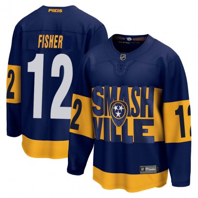 Youth Breakaway Nashville Predators Mike Fisher Fanatics Branded 2022 Stadium Series Jersey - Navy