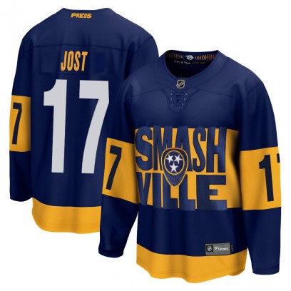 Youth Breakaway Nashville Predators Tyson Jost Fanatics Branded 2022 Stadium Series Jersey - Navy