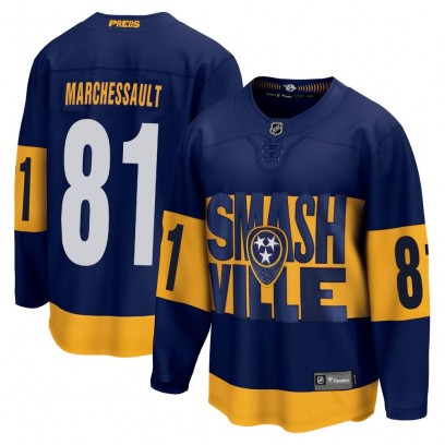 Youth Breakaway Nashville Predators Jonathan Marchessault Fanatics Branded 2022 Stadium Series Jersey - Navy