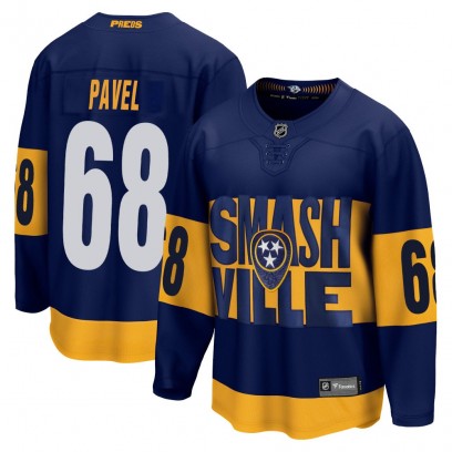 Youth Breakaway Nashville Predators Ondrej Pavel Fanatics Branded 2022 Stadium Series Jersey - Navy