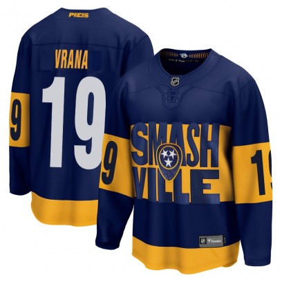 Youth Breakaway Nashville Predators Jakub Vrana Fanatics Branded 2022 Stadium Series Jersey - Navy
