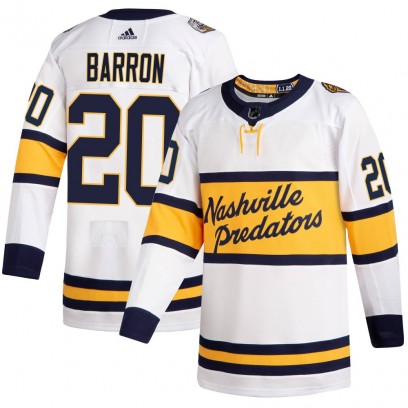 Men's Authentic Nashville Predators Justin Barron Adidas 2020 Winter Classic Player Jersey - White