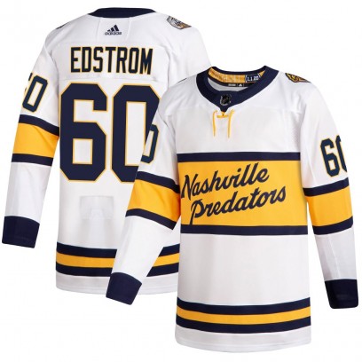 Men's Authentic Nashville Predators David Edstrom Adidas 2020 Winter Classic Player Jersey - White