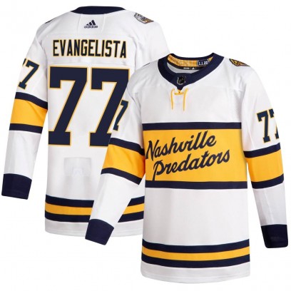 Men's Authentic Nashville Predators Luke Evangelista Adidas 2020 Winter Classic Player Jersey - White