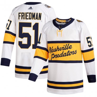 Men's Authentic Nashville Predators Mark Friedman Adidas 2020 Winter Classic Player Jersey - White