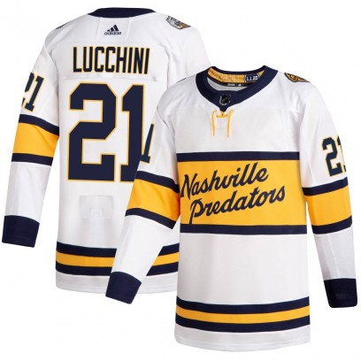 Men's Authentic Nashville Predators Jake Lucchini Adidas 2020 Winter Classic Player Jersey - White