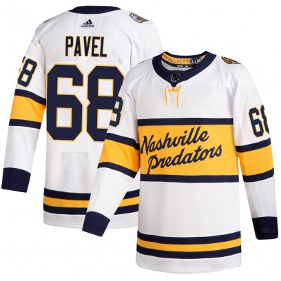 Men's Authentic Nashville Predators Ondrej Pavel Adidas 2020 Winter Classic Player Jersey - White