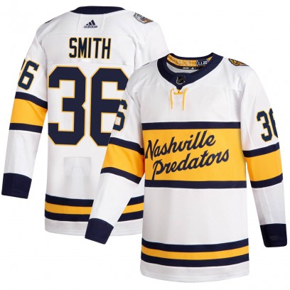 Men's Authentic Nashville Predators Cole Smith Adidas 2020 Winter Classic Player Jersey - White