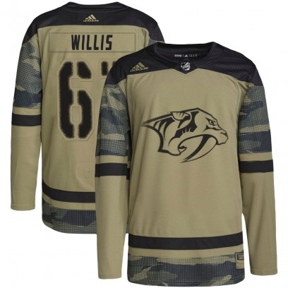 Youth Authentic Nashville Predators Joey Willis Adidas Military Appreciation Practice Jersey - Camo