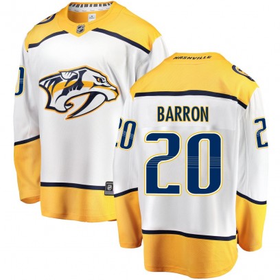 Men's Breakaway Nashville Predators Justin Barron Fanatics Branded Away Jersey - White