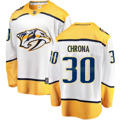 Men's Breakaway Nashville Predators Magnus Chrona Fanatics Branded Away Jersey - White