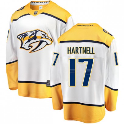 Men's Breakaway Nashville Predators Scott Hartnell Fanatics Branded Away Jersey - White
