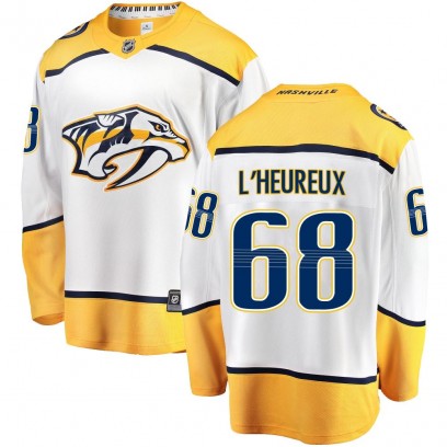 Men's Breakaway Nashville Predators Zachary L'Heureux Fanatics Branded Away Jersey - White
