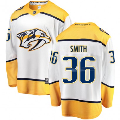Men's Breakaway Nashville Predators Cole Smith Fanatics Branded Away Jersey - White