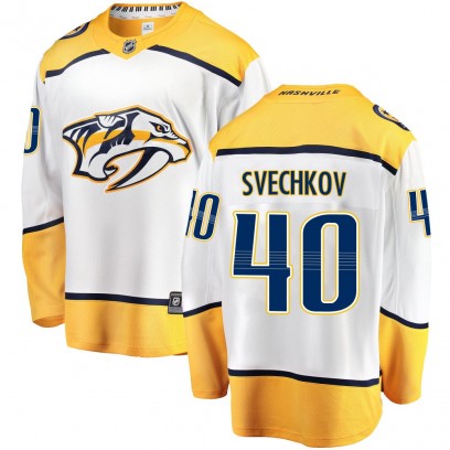Men's Breakaway Nashville Predators Fedor Svechkov Fanatics Branded Away Jersey - White