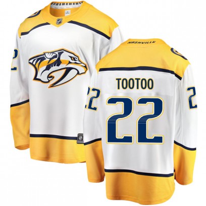 Men's Breakaway Nashville Predators Jordin Tootoo Fanatics Branded Away Jersey - White