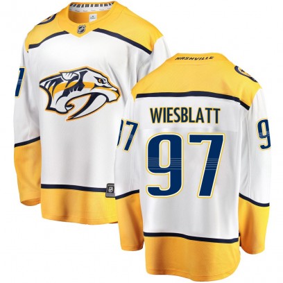Men's Breakaway Nashville Predators Oasiz Wiesblatt Fanatics Branded Away Jersey - White