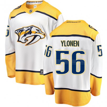 Men's Breakaway Nashville Predators Jesse Ylonen Fanatics Branded Away Jersey - White
