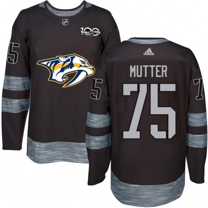 Youth Authentic Nashville Predators Navrin Mutter 1917-2017 100th Anniversary Jersey - Black