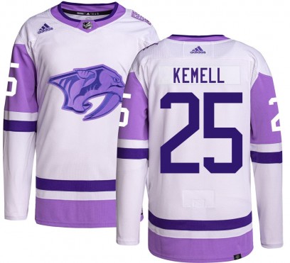 Men's Authentic Nashville Predators Joakim Kemell Adidas Hockey Fights Cancer Jersey