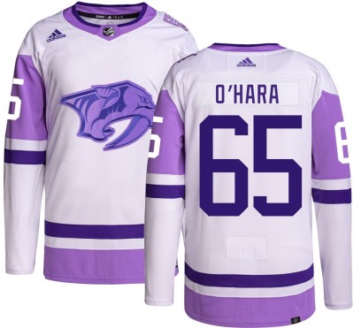 Men's Authentic Nashville Predators Cole O'Hara Adidas Hockey Fights Cancer Jersey