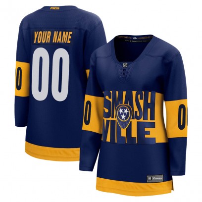 Women's Breakaway Nashville Predators Custom Fanatics Branded Custom 2022 Stadium Series Jersey - Navy