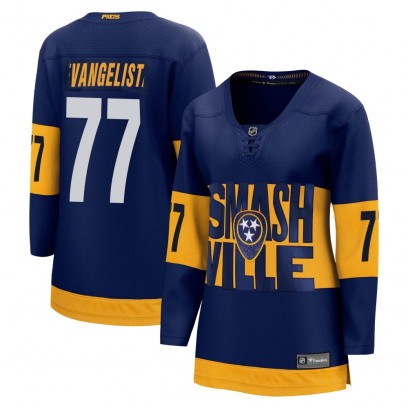 Women's Breakaway Nashville Predators Luke Evangelista Fanatics Branded 2022 Stadium Series Jersey - Navy