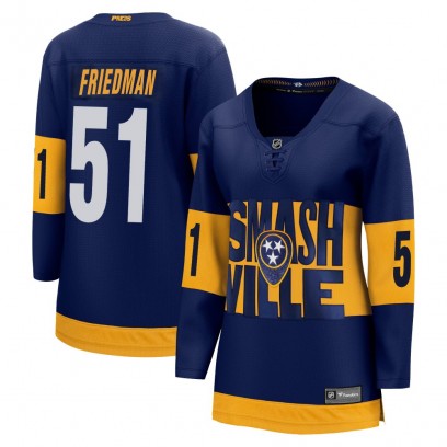 Women's Breakaway Nashville Predators Mark Friedman Fanatics Branded 2022 Stadium Series Jersey - Navy