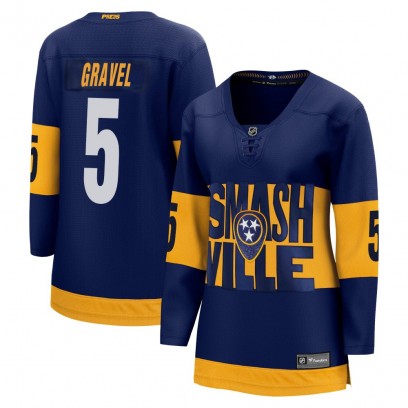 Women's Breakaway Nashville Predators Kevin Gravel Fanatics Branded 2022 Stadium Series Jersey - Navy