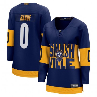 Women's Breakaway Nashville Predators Nicolas Hague Fanatics Branded 2022 Stadium Series Jersey - Navy