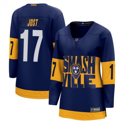 Women's Breakaway Nashville Predators Tyson Jost Fanatics Branded 2022 Stadium Series Jersey - Navy