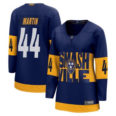 Women's Breakaway Nashville Predators Brady Martin Fanatics Branded 2022 Stadium Series Jersey - Navy