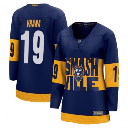 Women's Breakaway Nashville Predators Jakub Vrana Fanatics Branded 2022 Stadium Series Jersey - Navy