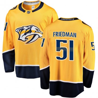 Men's Breakaway Nashville Predators Mark Friedman Fanatics Branded Home Jersey - Gold