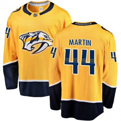Men's Breakaway Nashville Predators Brady Martin Fanatics Branded Home Jersey - Gold