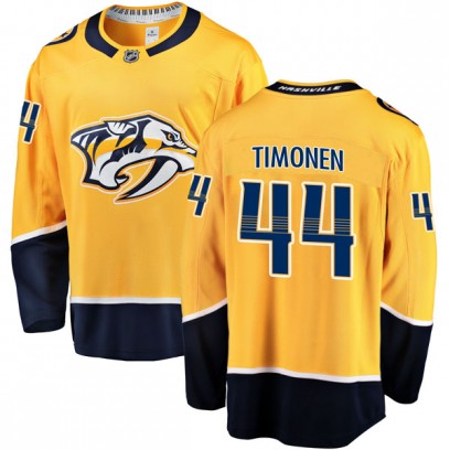 Men's Breakaway Nashville Predators Kimmo Timonen Fanatics Branded Home Jersey - Gold