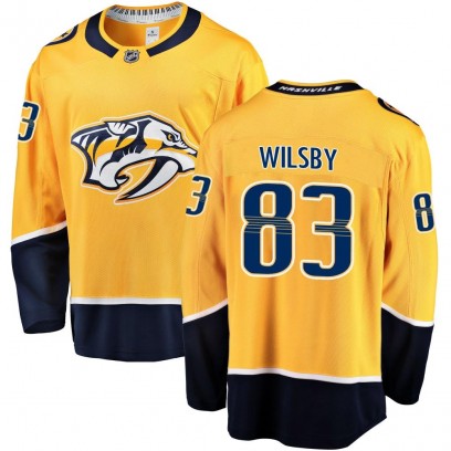 Men's Breakaway Nashville Predators Adam Wilsby Fanatics Branded Home Jersey - Gold