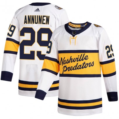 Youth Authentic Nashville Predators Justus Annunen Adidas 2020 Winter Classic Player Jersey - White