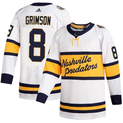 Youth Authentic Nashville Predators Stu Grimson Adidas 2020 Winter Classic Jersey - White
