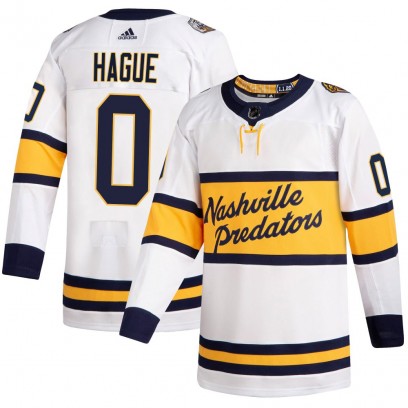 Youth Authentic Nashville Predators Nicolas Hague Adidas 2020 Winter Classic Player Jersey - White